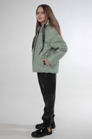 Демисезонная куртка для девочек цвета оливка
