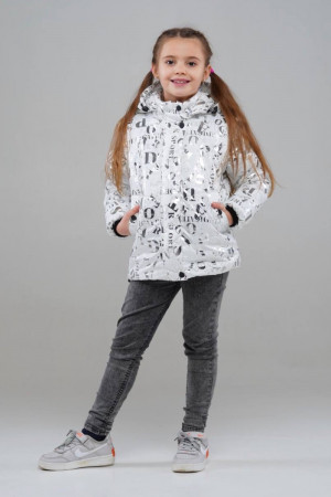 Біла демісезонна куртка-трансформер для дівчаток