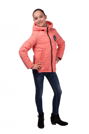 Демісезонна курточка для дівчинки персикового кольору