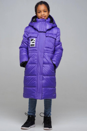 Фиолетовая куртка для девочек дутая