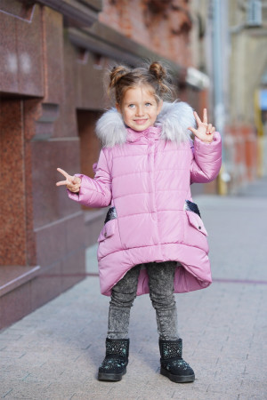 Зимова куртка для маленьких дівчаток кольору орхідея