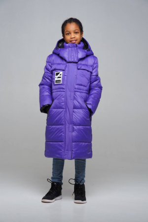 Сиреневая зимняя куртка для девочек 