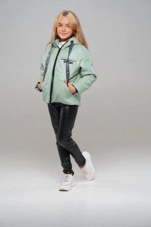 Демісезонне куртка для дівчаток оливкового кольору