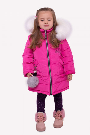 Зимова куртка для дівчаток кольору фуксія