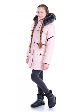 Зимняя куртка для девочек цвета пудра