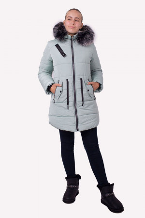 Зимняя куртка оливкового цвета для девочек