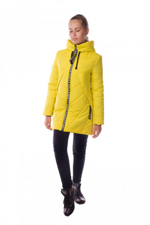 Лимонна демісезонна куртка для дівчаток